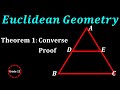 Theorem 1: Converse I Euclidean Geometry