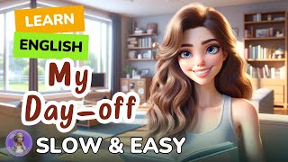 [SLOW] My Day-off | Improve your English | Listen and speak English Practice Slow & Easy