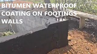 Building in Ghana Bitumen water Proof Coating on Footings| Ep-06 | Project Noah | #brightandclara