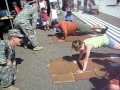 Ashley (10) taking a Army push up challenge, only had to do 10..way to go