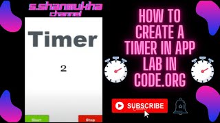 How To Create a Timer in App Lab in code.org