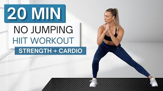 20 min INTENSE NO JUMPING HIIT WORKOUT | No Equipment | Strength + Cardio | Warm Up and Cool Down