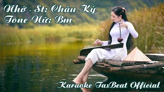 Karaoke Nhớ (Châu Kỳ) - Tone Nữ | TAS BEAT