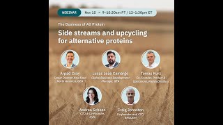 The Business of Alt Protein: Side streams and upcycling for alternative proteins