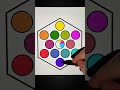 六角棋盘弹珠 procreate随机取色创意混色asmr shorts random color procreate satisfying color mixing