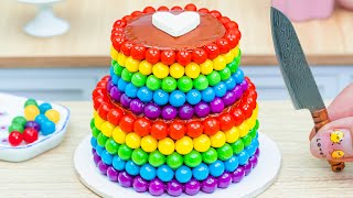 Beautiful Miniature Colorful Cake 🌈 Amazing Miniature Rainbow Chocolate Cake Decorating Ideas