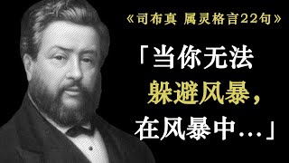 以下是二十二句话，帮助你不仅在风暴中生存，而且在风暴中歌唱 | 司布真属灵格言