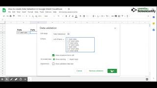 Google Sheets Drop Down List - Data Validation Tutorial, Dynamic Lists from Ranges