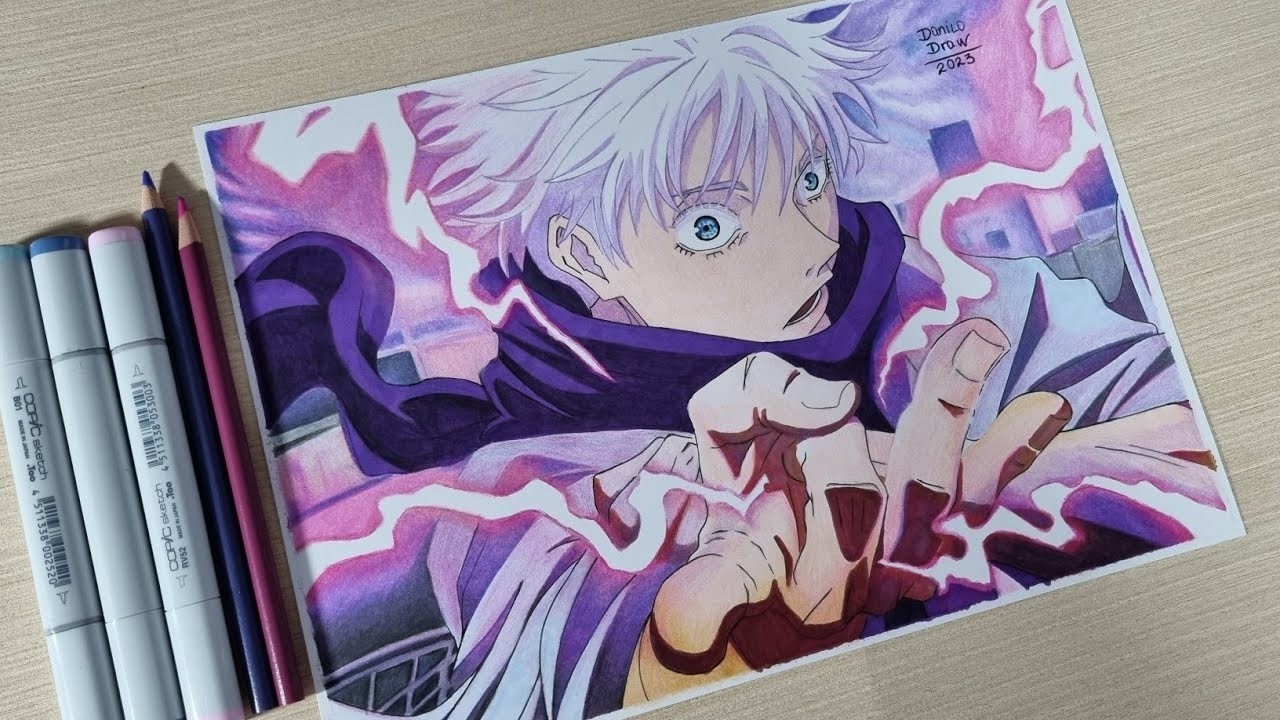 Speed Drawing Satoru Gojo Youtube