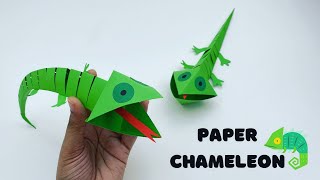 How To Make Easy Paper Chameleon For Kids / Nursery Craft Ideas / Paper Craft Easy / KIDS crafts