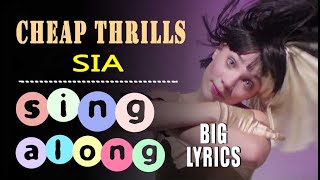 Cheap Thrills - Lyrics | Sing along video song | Sia | Learn English | BIG Titles