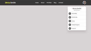 Drop-down Profile Menu Using HTML CSS & JavaScript