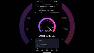 WiFi 6E on iPhone 15 Pro using Eero Max 7 Speedtest. ⚡️ 💨 #wifi6e #iphone15pro #eeromax7