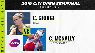 Camila Giorgi vs. Catherine McNally | 2019 Citi Open Semifinal | WTA Highlights