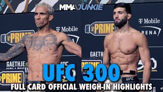 UFC 300 Official Weigh-In Highlights: Everyone Makes Weight in 43 Minutes For Historic Card