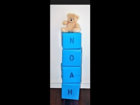 Baby shower decorations ideas - How to make baby blocks - Sugarella Sweets Party Baby shower decorations ideas - How to make baby blocks - Sugarella Sweets Party