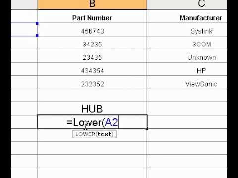 Microsoft Office Excel 2003 Change the case of text Microsoft Office Excel 2003 Change the case of text