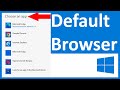 How To Change The Default Browser