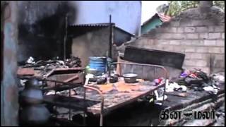 Fire in 3 Houses in Vellore Mavattam - Dinamalar March 14th 2015 Tamil Video News