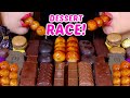 ASMR LEFTOVER DESSERT RACE! DANGO, CARAMEL ICE CREAM BAR, CAKE, CHOCO MARSHMALLOW, KITKAT, MACARON먹방