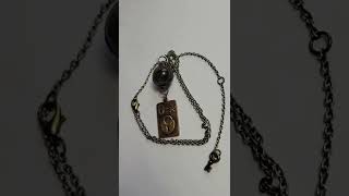 Gold Sheen Obsidian with Vintage Brass Charm @thewildehearted www.thewildeheart.com