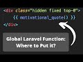 Laravel Global Helper Functions: How to Use