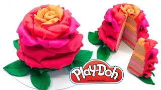 Play Doh Rose Cake. Play-doh Cake. Play Doh Flower. DIY How to Make for Kids