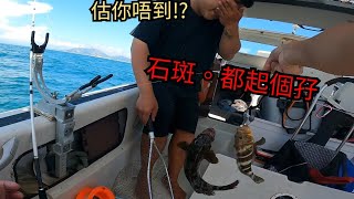 香港釣魚|船釣|藍瓜子石斑。沙巴龍躉。打風後第二大熱走籠魚。