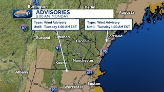 Wind advisory in effect as heavy rain pushes through