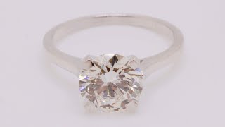 Round Brilliant Cut Diamond Ring 2.02 Carat H VS2 IGI LG566305684