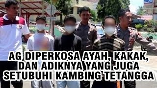 AG Diperkosa Bapak, Kakak dan Adik hingga Ratusan Kali, Pelaku YF Juga Setubuhi Kambing Tetangga