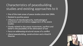 Peacebuilding process in the XXI century: the realist perspective