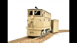 DIY Diesel electric locomotive EMD F7 with Ballast Spreader and Height Adjustment