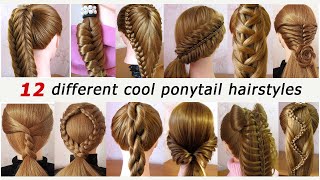 12 Different and Cool Ponytail Hairstyles 😍 New Hairdo for Party 😍 Tuto queue de cheval originale