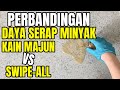 Perbandinga Daya Serap Kain Majun vs Minyak | Kain Lap Industri Pengganti Kain Majun | Swipe-All