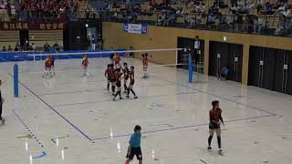 2018IH 女子バレー 決勝トーナメント ２回戦 鹿児島南（鹿児島県） 対 敬愛学園（千葉県）