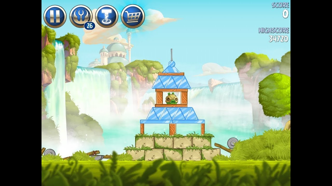 Angry Birds Star Wars 2 Level B1-1 Naboo Invasion 3 Star Walkthrough ...