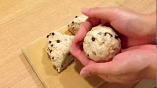 全粒粉のクルミ\u0026レーズンパンをつくってみた walnut \u0026 raisin bread cooking