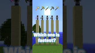 Which Minecraft Pickaxe is the Fastest? 🤯 #minecraft #shorts