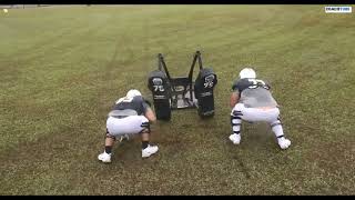 UCF OL Coach Herb Hand - Crowther Sled Drills