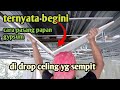 Cara pasang papan gypsum di drop ceiling yg sempit #carapasangplafon @doni-plafon