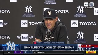 Aaron Boone discusses win over Red Sox