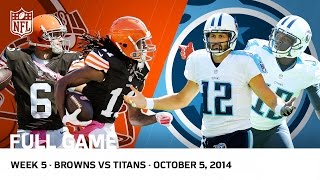 Browns Complete Largest Road Comeback in NFL History vs. Titans (Week 5, 2014) | NFL Full Game