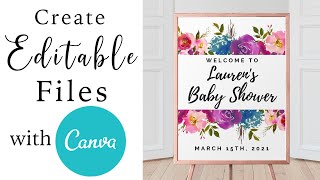 How To Create Editable Digital Products To Sell On Etsy for Passive Income Using Canva