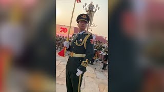 PLA's Joint Military Band plays in the 70th PRC anniversary parade