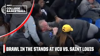 BRAWL IN THE STANDS 😳 Game PAUSED at VCU Rams vs. St. Louis Bilikens | College Basketball on ESPN
