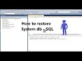 How to restore system database in SQL Server| Explained
