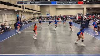 APV 18 Black vs BCS Skyline H 18 Royal, 2025-01-31, Day 1, Match 2, 1st Set