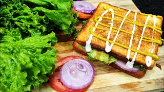 Lettuce sandwich recipe | How to make Bread sandwich | Healthy Breakfast | Evening Snack