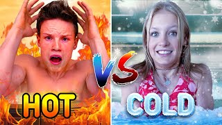 Hot VS Cold Water and Ice Challenge!